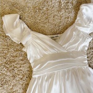 Charlotte Russe Silky Bridesmaid white mini dress New without tag